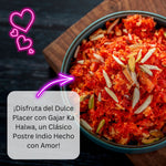 "Delicious bowl of Gajar Ka Halwa, a traditional Indian dessert made with grated carrots, nuts, and aromatic spices. Perfect for a sweet treat!"