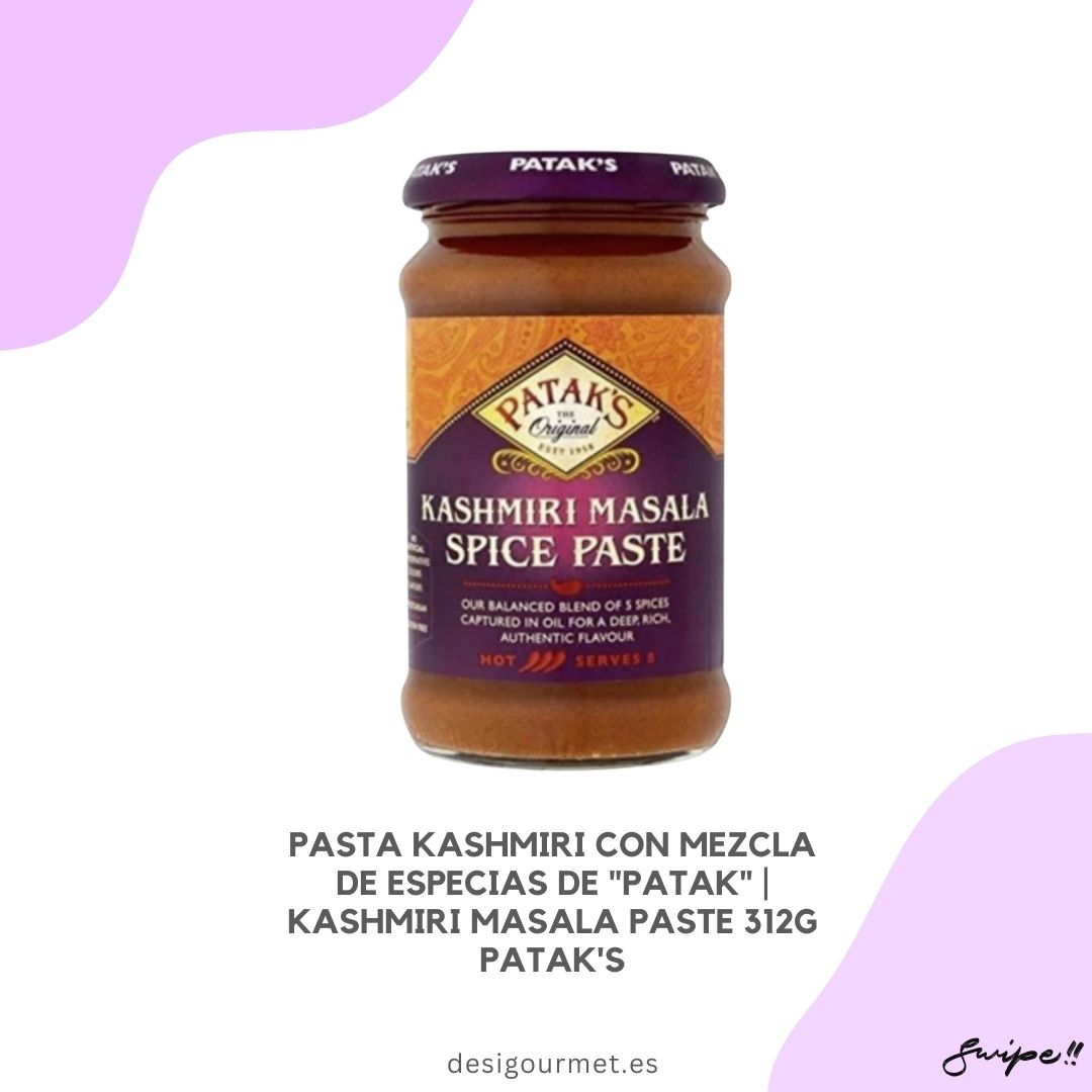 Discover the rich and aromatic essence of Patak's Kashmiri Masala Paste. This 312g jar offers a perfect blend of spices, delivering an authentic Kashmiri flavor to any dish. Ideal for creating vibrant curries and marinades. Keywords: Kashmiri masala paste, Patak's spice paste, authentic Indian spices, curry paste, hot spice blend.