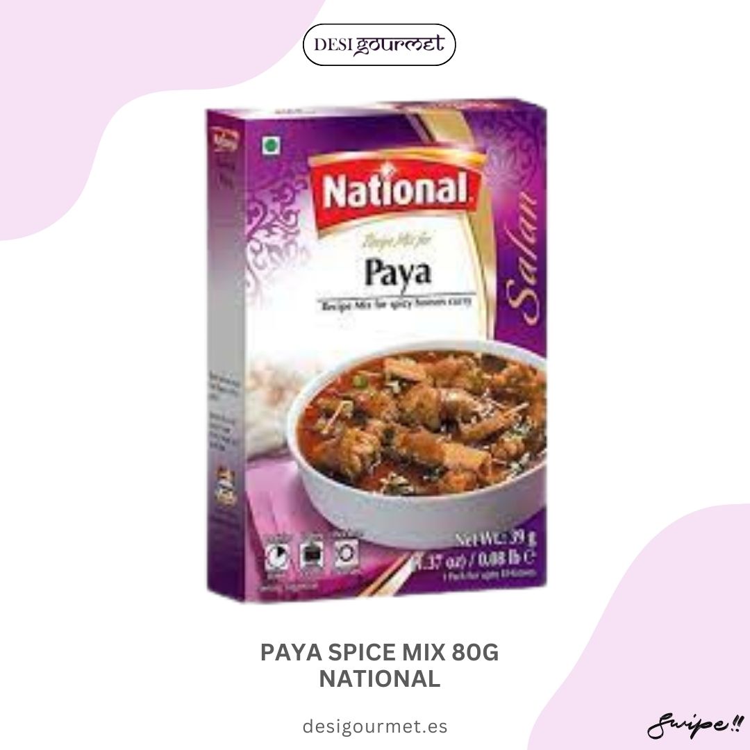 Discover the rich flavors of Paya Spice Mix 80g National, perfect for creating authentic and spicy bone marrow curry. Enhance your cooking with this aromatic spice blend.