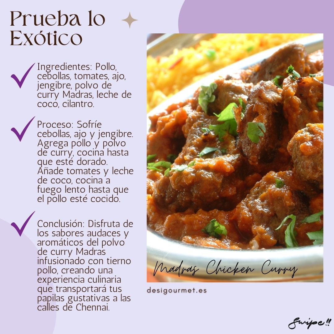 Indulge in the bold and aromatic flavors of Madras Chicken Curry, made with tender chicken, Madras curry powder, and creamy coconut milk. A culinary journey to the streets of Chennai.