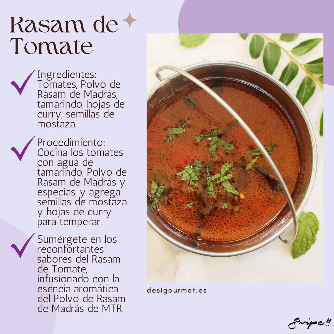 Rasam de Tomate "Savor the comforting flavors of Tomato Rasam, made with Madras Rasam Powder, tamarind, and aromatic spices. Perfect for a cozy meal. #TomatoRasam #MadrasRasam #DesiGourmet"