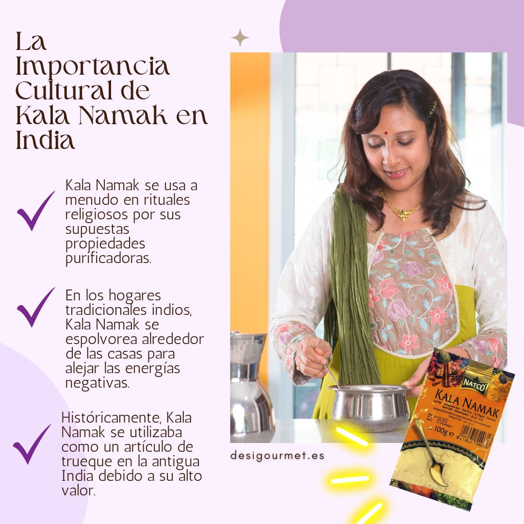 Kala Namak in Indian culture: used in rituals, wards off negativity, historical barter item.