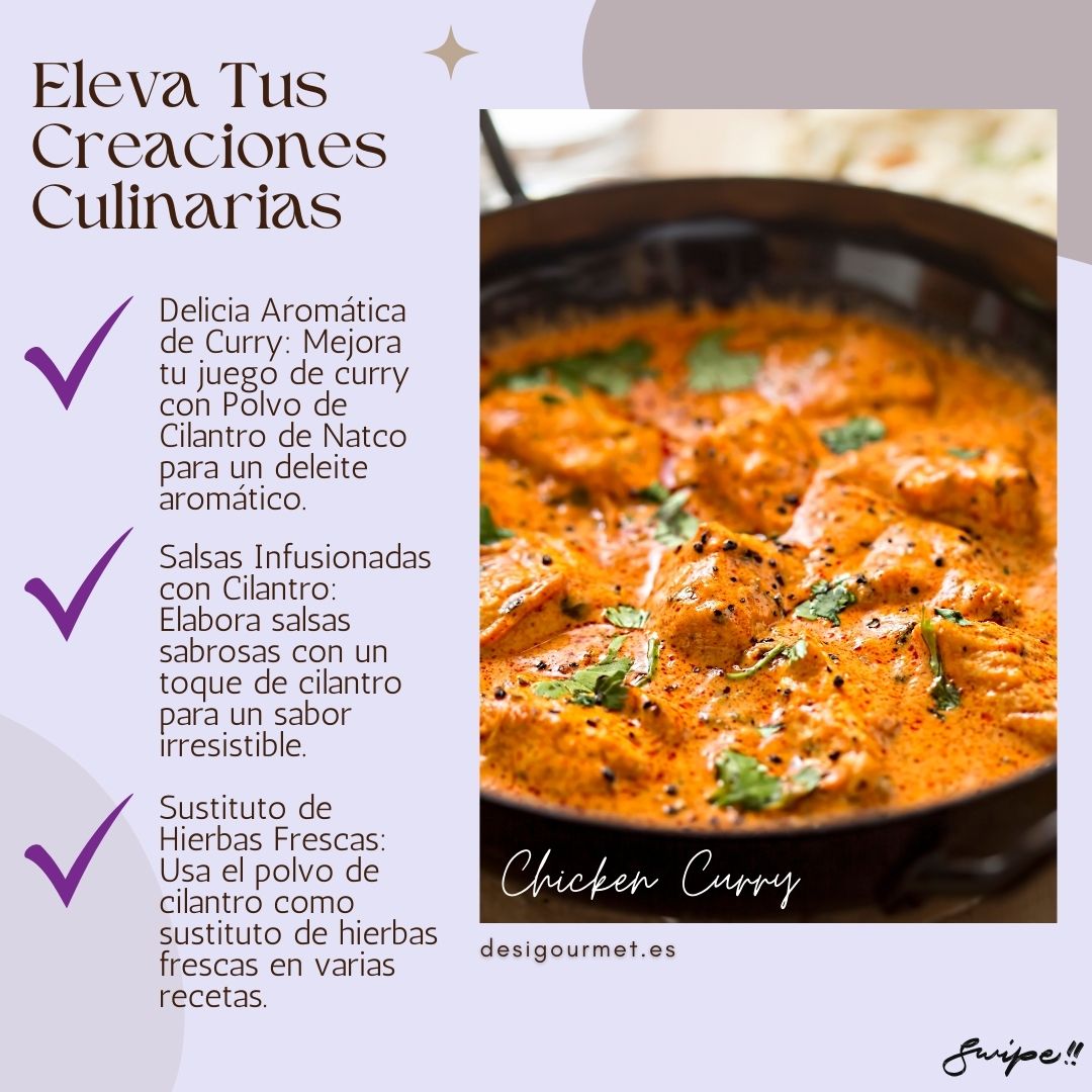 "Elevate your culinary creations with Natco Coriander. Perfect for aromatic curries, infused sauces, and as a fresh herb substitute. #DesiGourmet #CulinaryDelight"