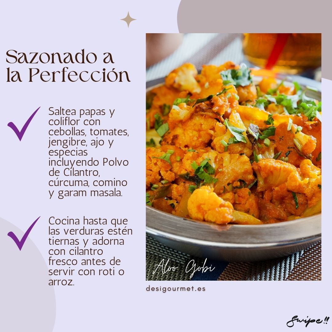 "Season to perfection with Natco Coriander. Sauté with vegetables and spices for a delicious, healthy dish. Perfect with roti or rice. #DesiGourmet #FlavorfulCooking"