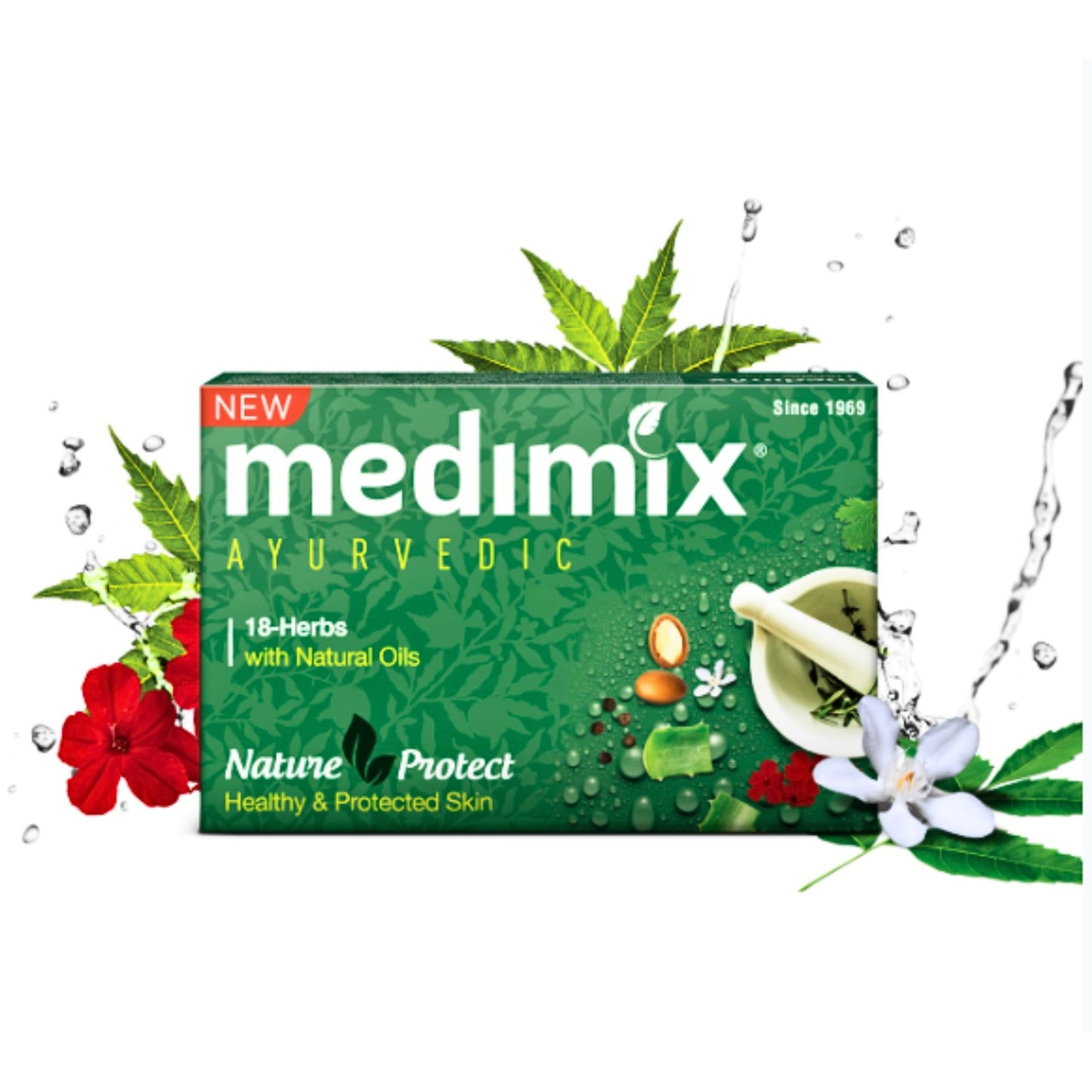 18 जड़ी-बूटियों वाला क्लासिक आयुर्वेदिक साबुन | मेडिमिक्स