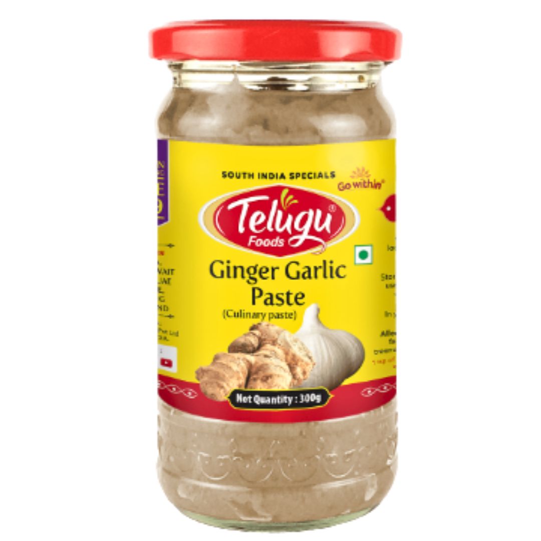 Pasta de jengibre y ajo | Ginger Garlic Paste 300g Telugu Foods