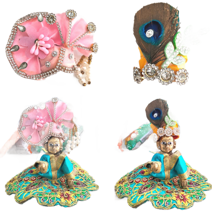 Head decoration | Designer Crown for god | Designer Mukut for pooja (size 2)