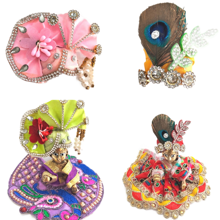Head decoration | Designer Crown for god | Designer Mukut for pooja (size 2)