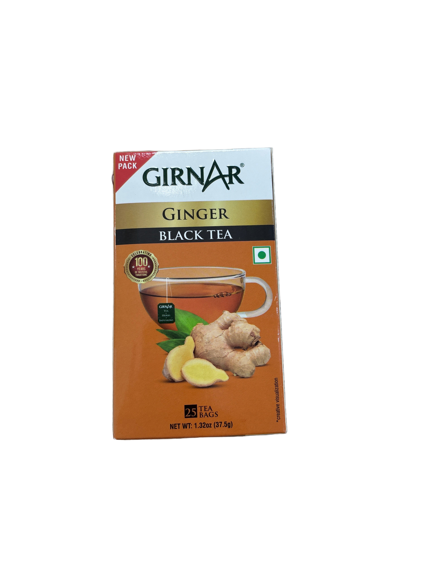 Girnar Herbal Infusion with Basil | Tulsi Green Tea 36 Tea Bags