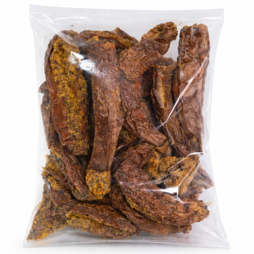 Aperitivos Seca (Chiles secos rellenos) para freir | Dried Stuffed Mirchi (Chillies) for fry 60g