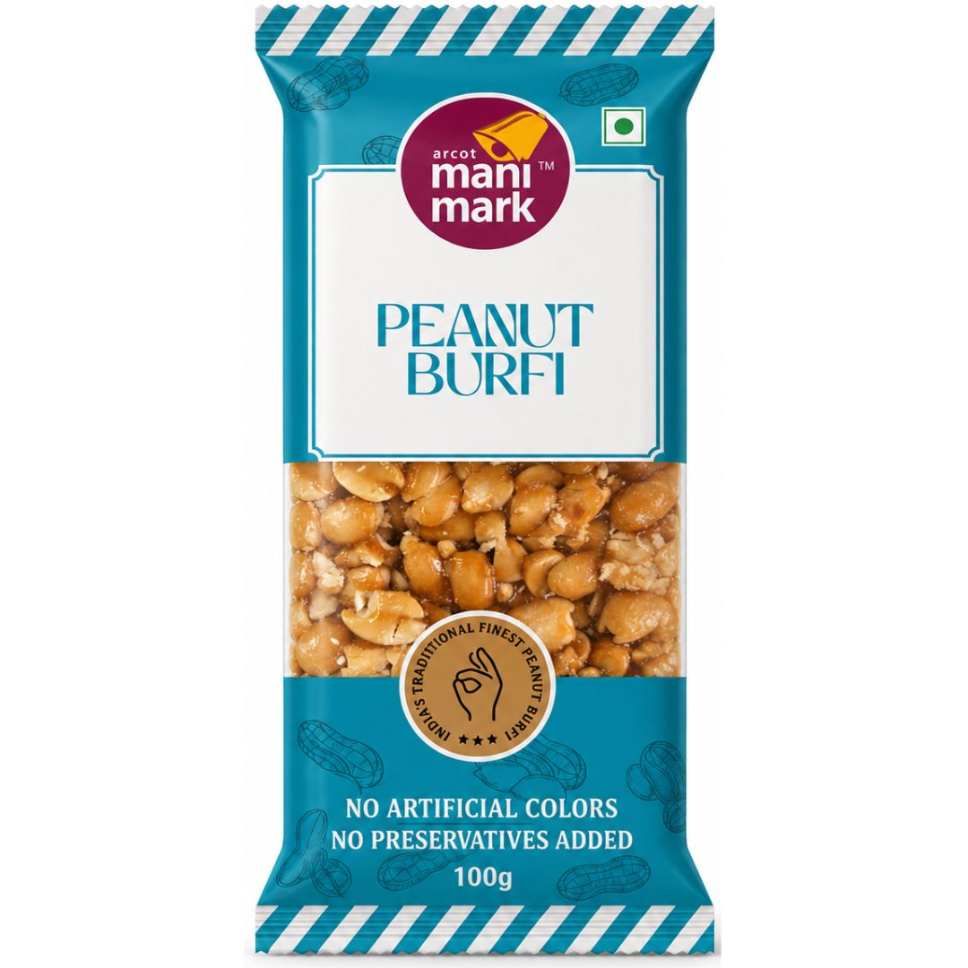 Dulce Turrón de Cacahuetes | Chikki Peanut (Burfi) 100g Manimark
