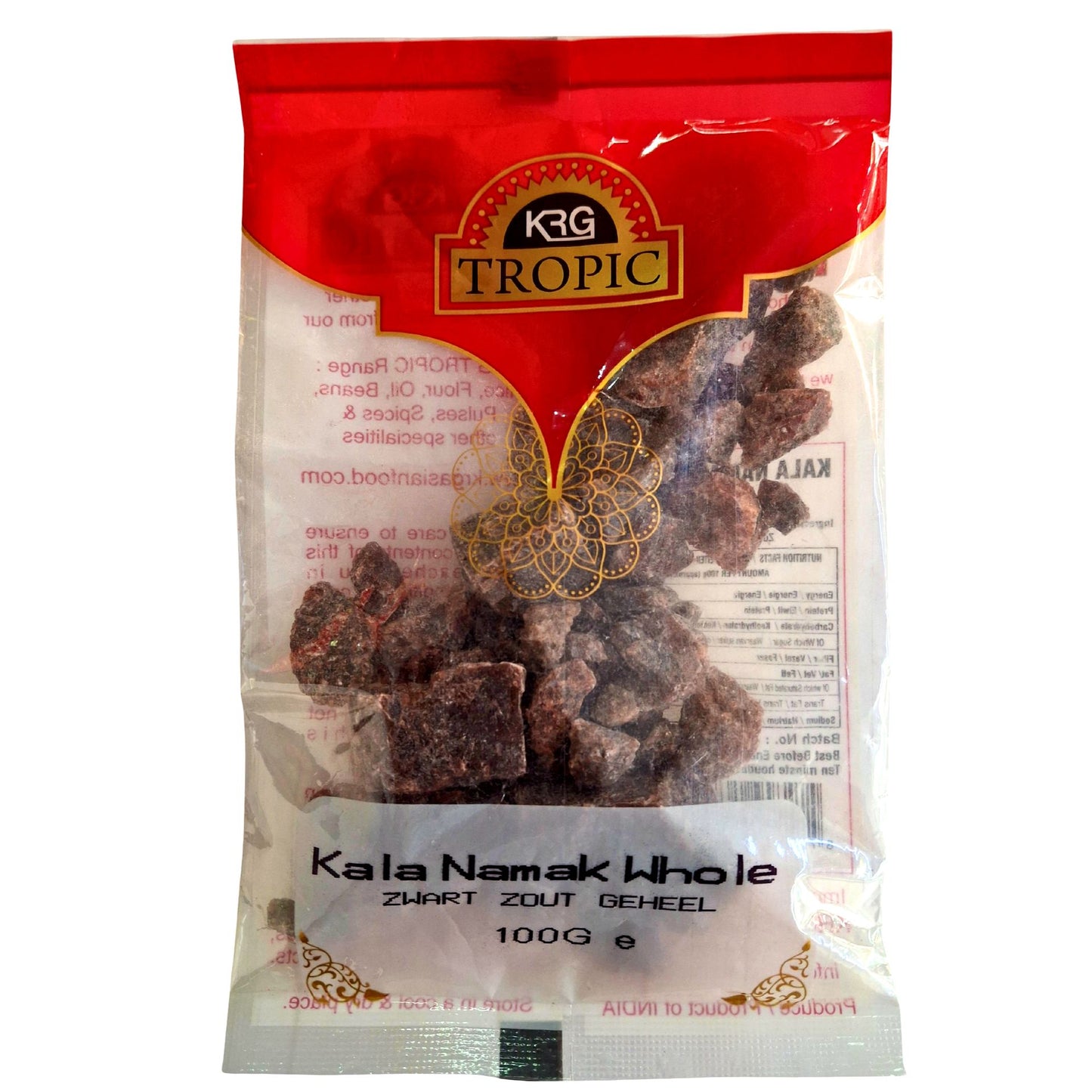 Sal Negra Entera | Whole Black Salt | Kala Namak Whole 100g KRG