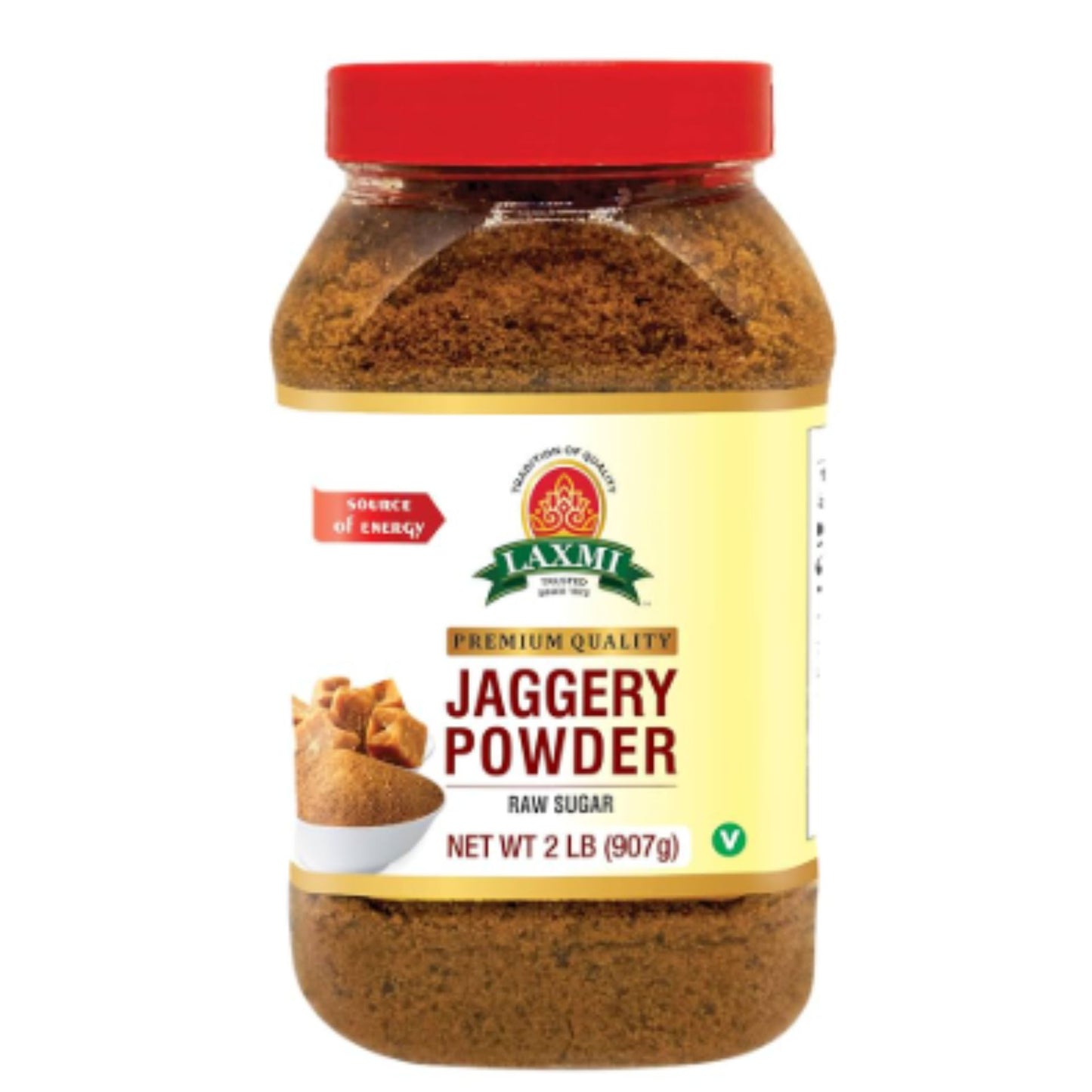 Azúcar Integral Puro de Caña molido (Panela) | Cane Sugar Jaggery Powder | Goor Powder 1kg Lakshmi