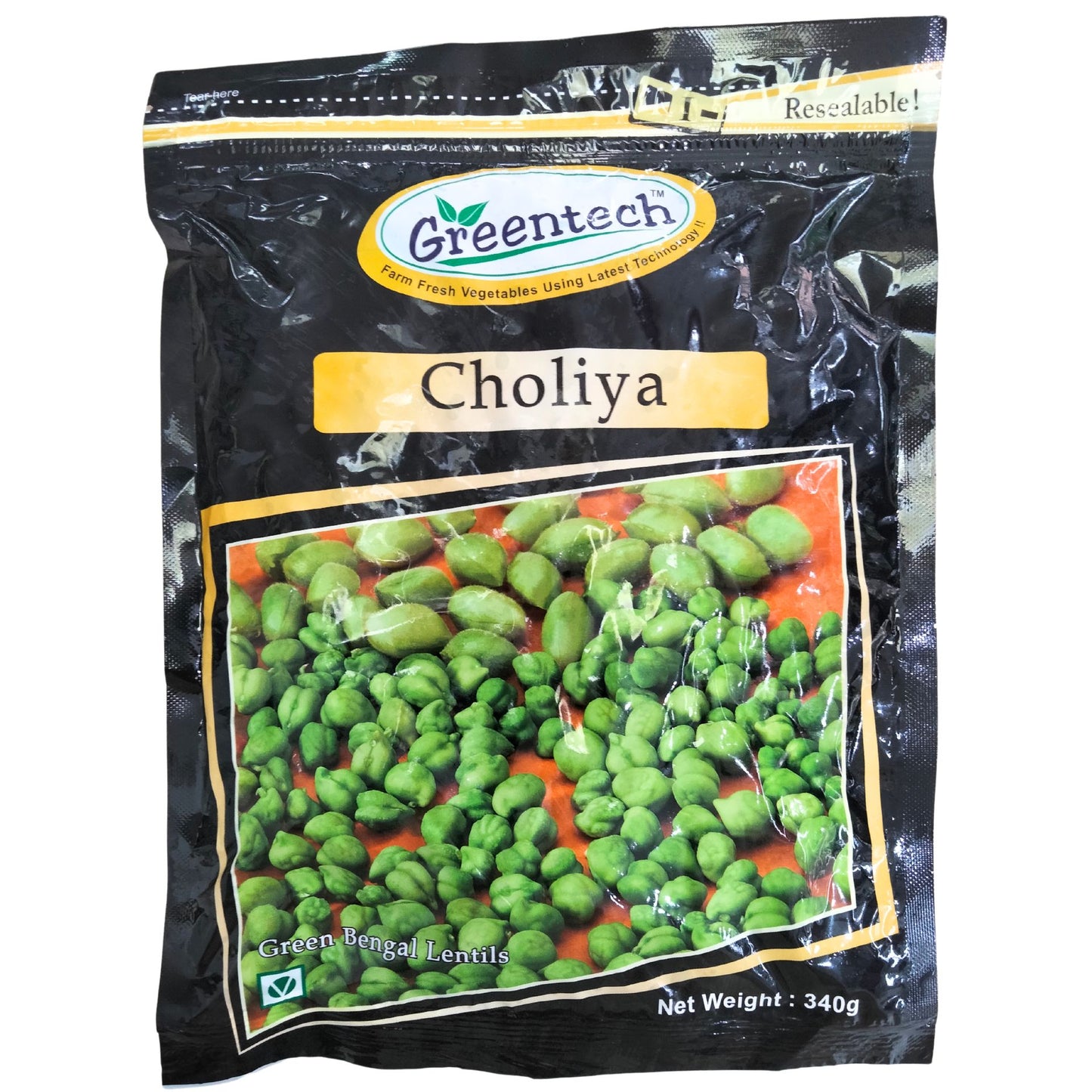 Frozen Green Bengal Gram | Green Chana | Choliya (Green Bengal Gram) 340g Greentech