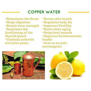 Vaso de vidrio de cobre beneficios para la salud | Copper Glass for health benifit 85g