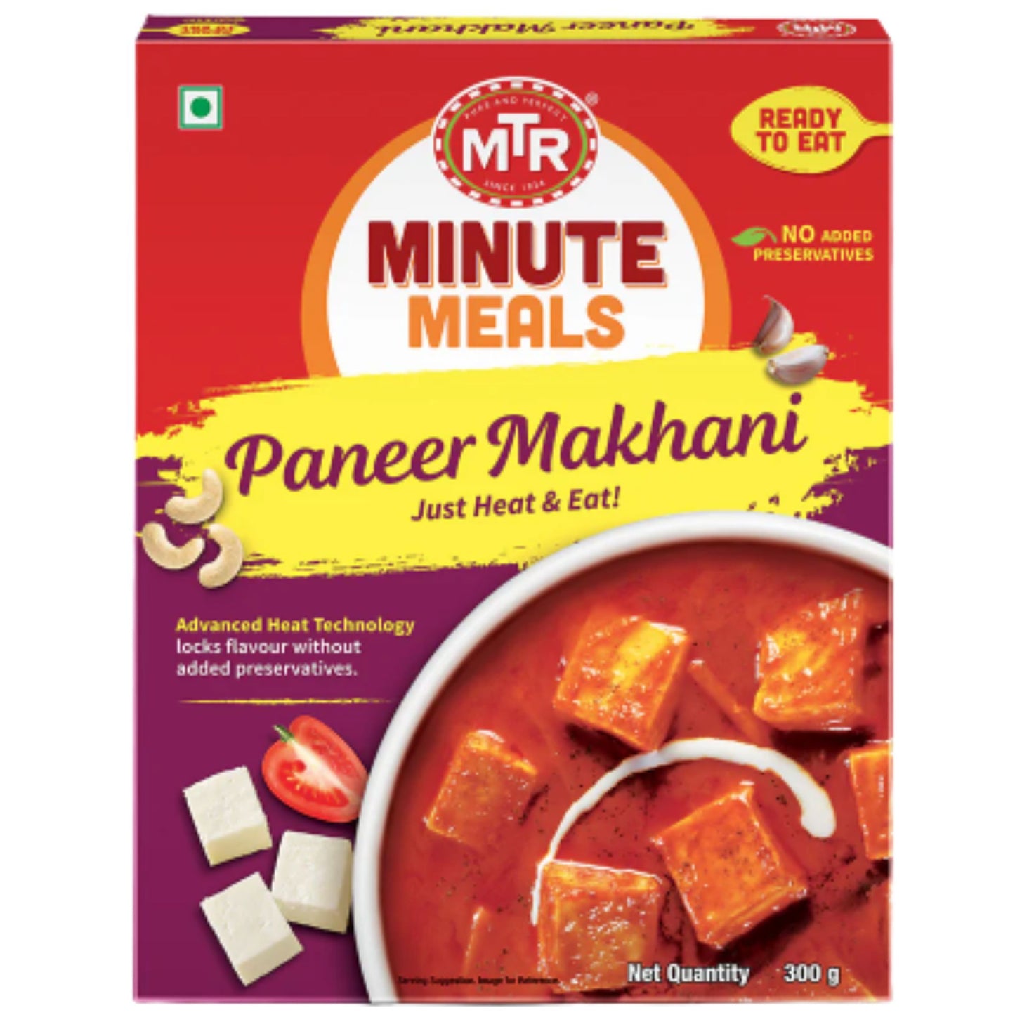 Queso en salsa de tomates y anacardos | Paneer Makhani 300g MTR
