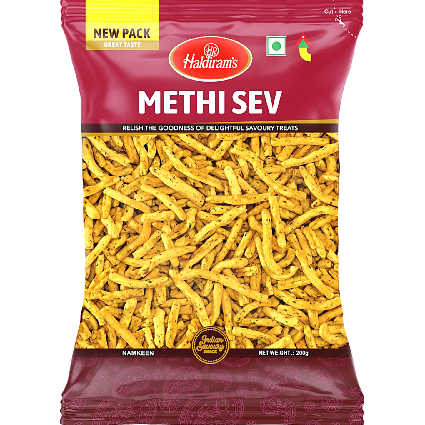 Methi Sev (Fenugreek) Snacks | Methi Sev 200g Haldiram