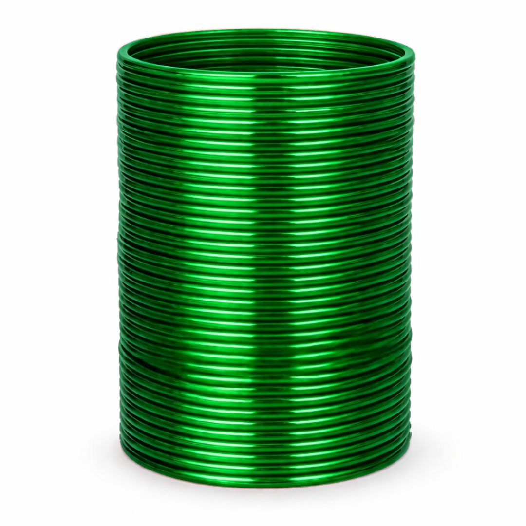 Pulsera | Green Glass Bangles - 4 pieces (size -2.8)