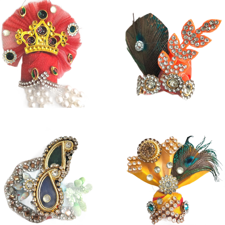 Head decoration | Designer Crown for god | Designer Mukut for pooja (size 0)