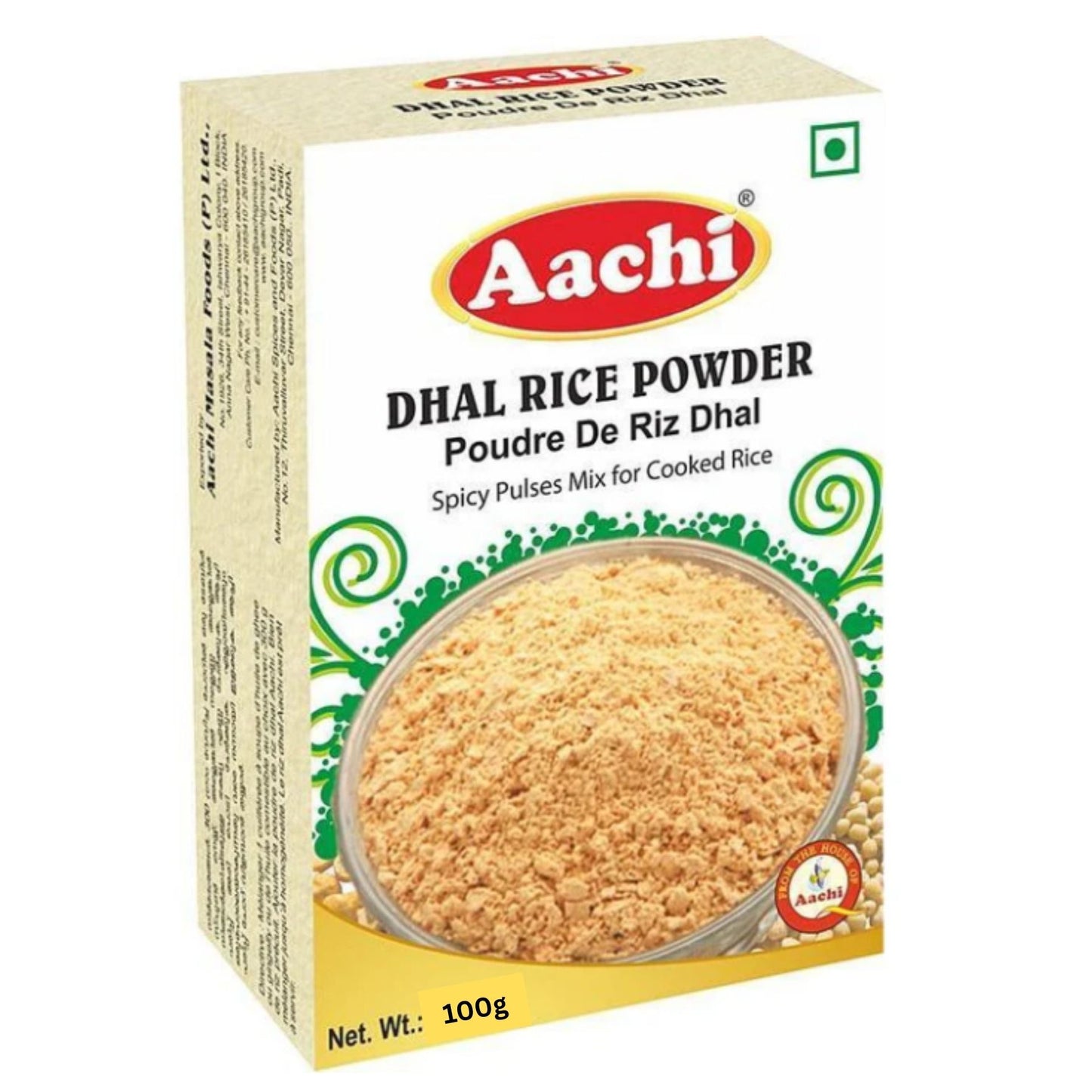 Mezcla de especias dhal en polvo de arroz | Dhal Rice Powder 100g Aachi
