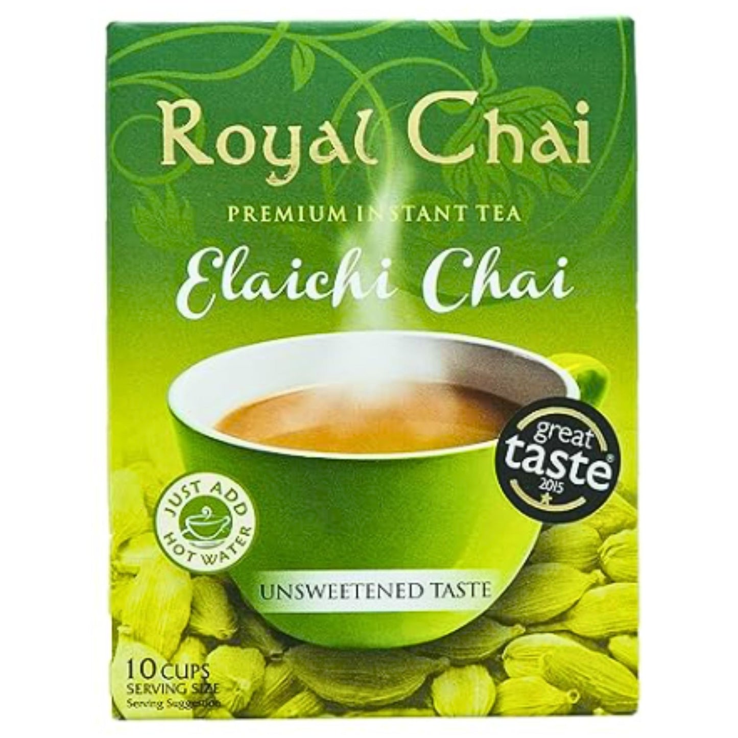 Te instantáneo "Chai" de Cardamomo | Instant Tea Cardamom Unsweetened Chai 10sachet*180g Royal