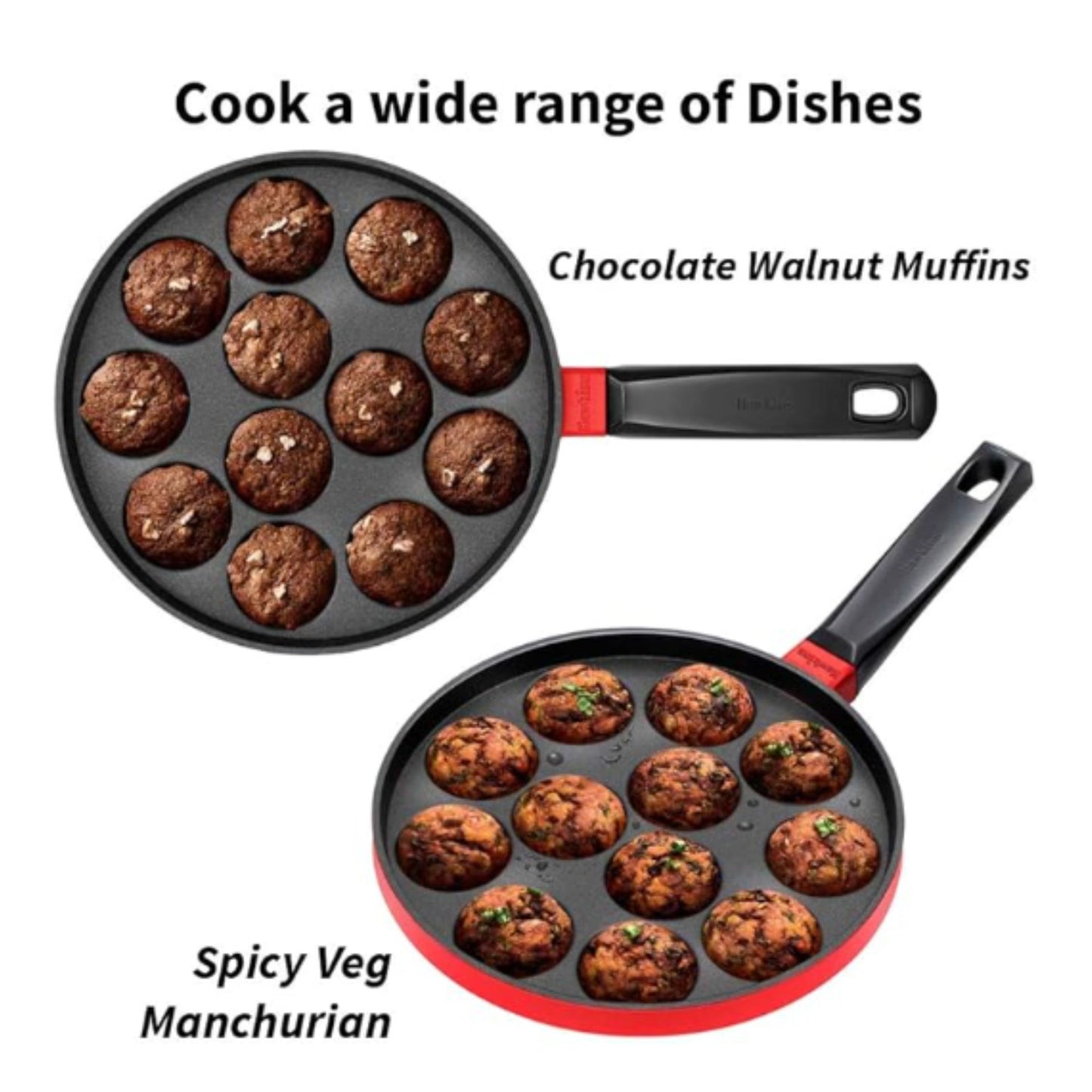 Sartén para Appe con Tapa de Vidrio | Appe Pan Nonstick with Glass Lid, 12 Cups 22cm (NAPE22G) Hawkins