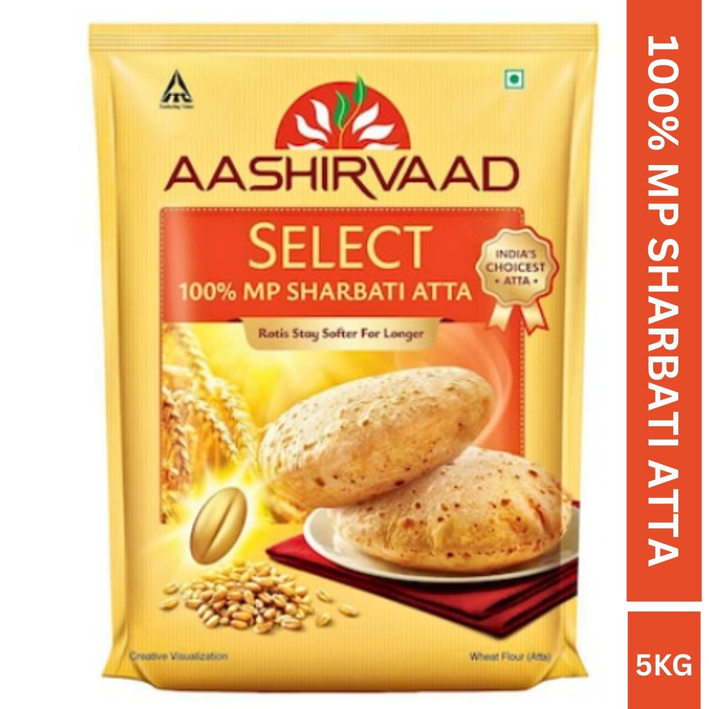 Harina de Trigo para Chapati | Sharbati Wheat Flour for Chapati 5kg Aashirvaad Select Chakki Atta