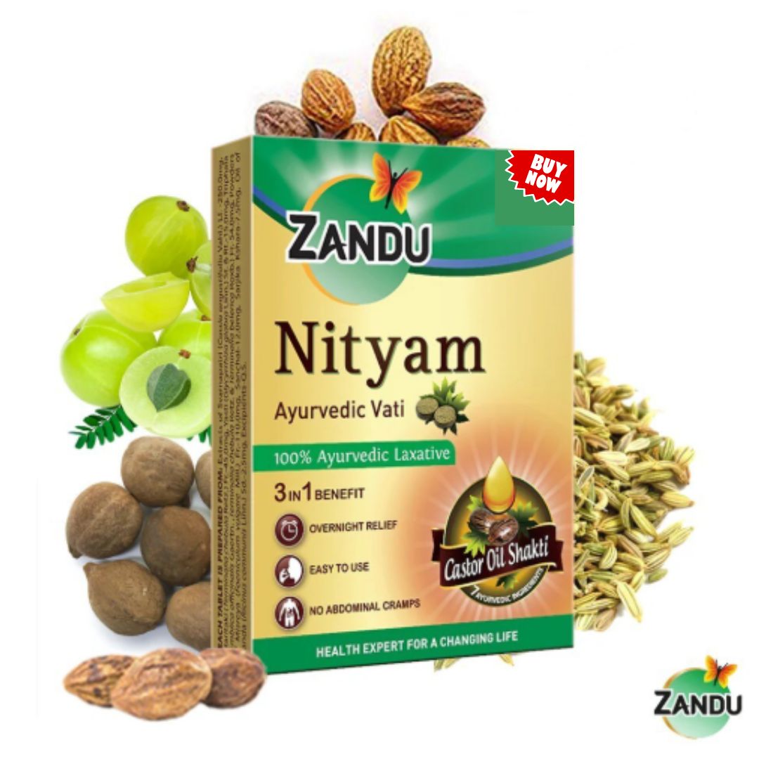 Pastillas ayurvédicas para aliviar rápidamente el estreñimiento | Nityam Ayurvedic Vati Tablets for Quick Constipation Relief 10 tablets
