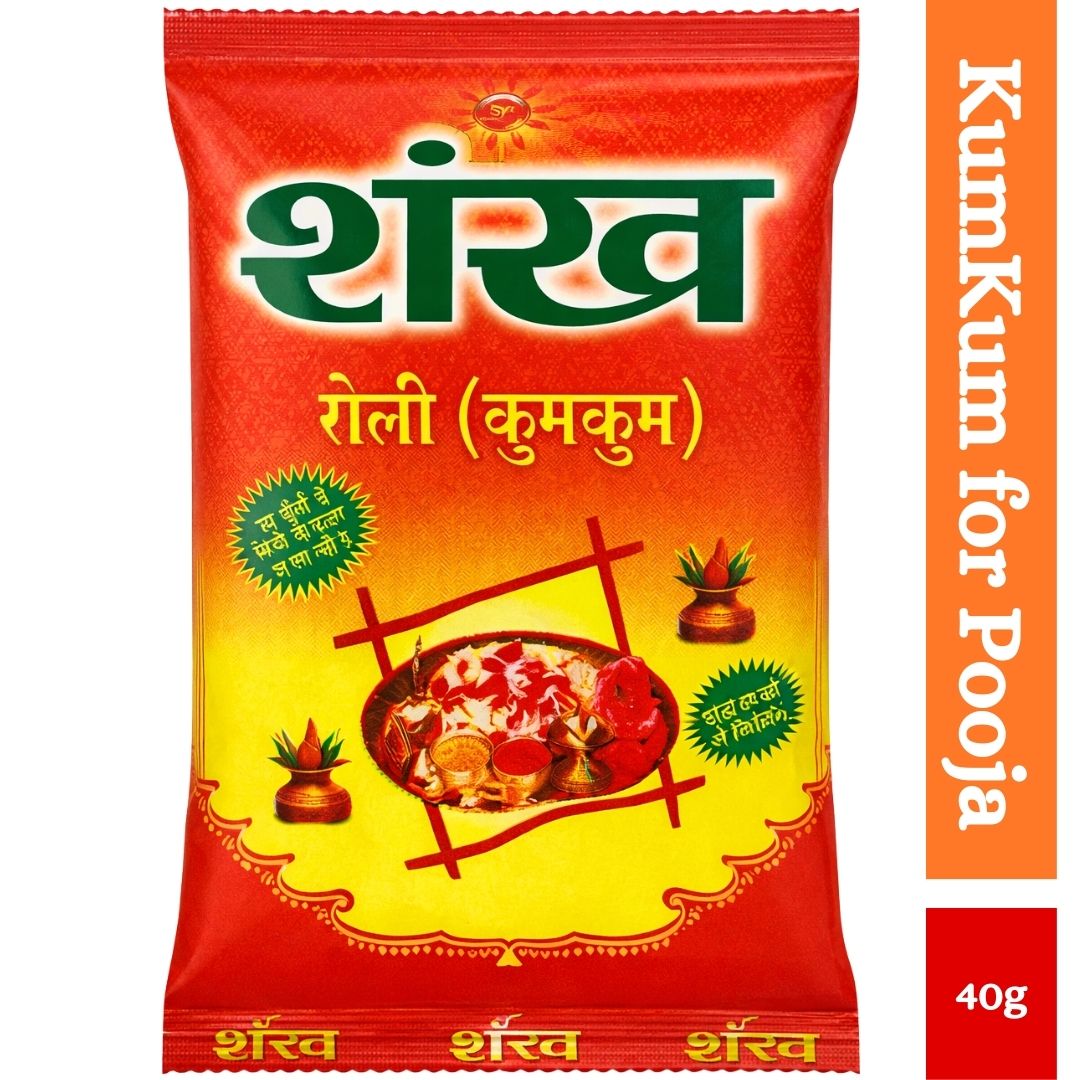 Polvo de kumkum para Pooja | Kumkum (Roli) for Pooja 40g