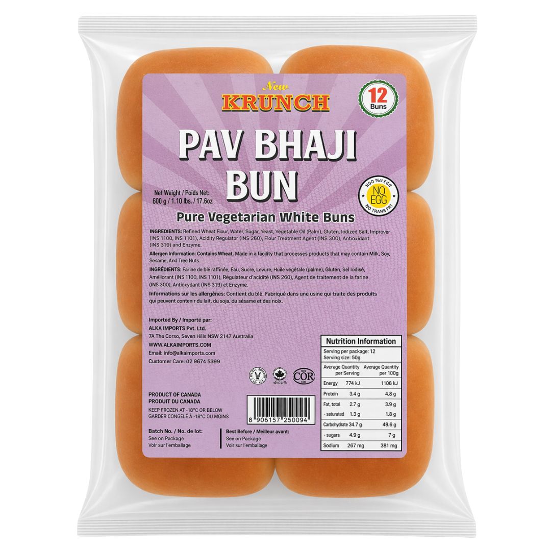 Panecillo suave para Pav Bhaji | Pav Bhaji Bun (Pure Vegetarian) 500g/ 12pcs. New Krunch