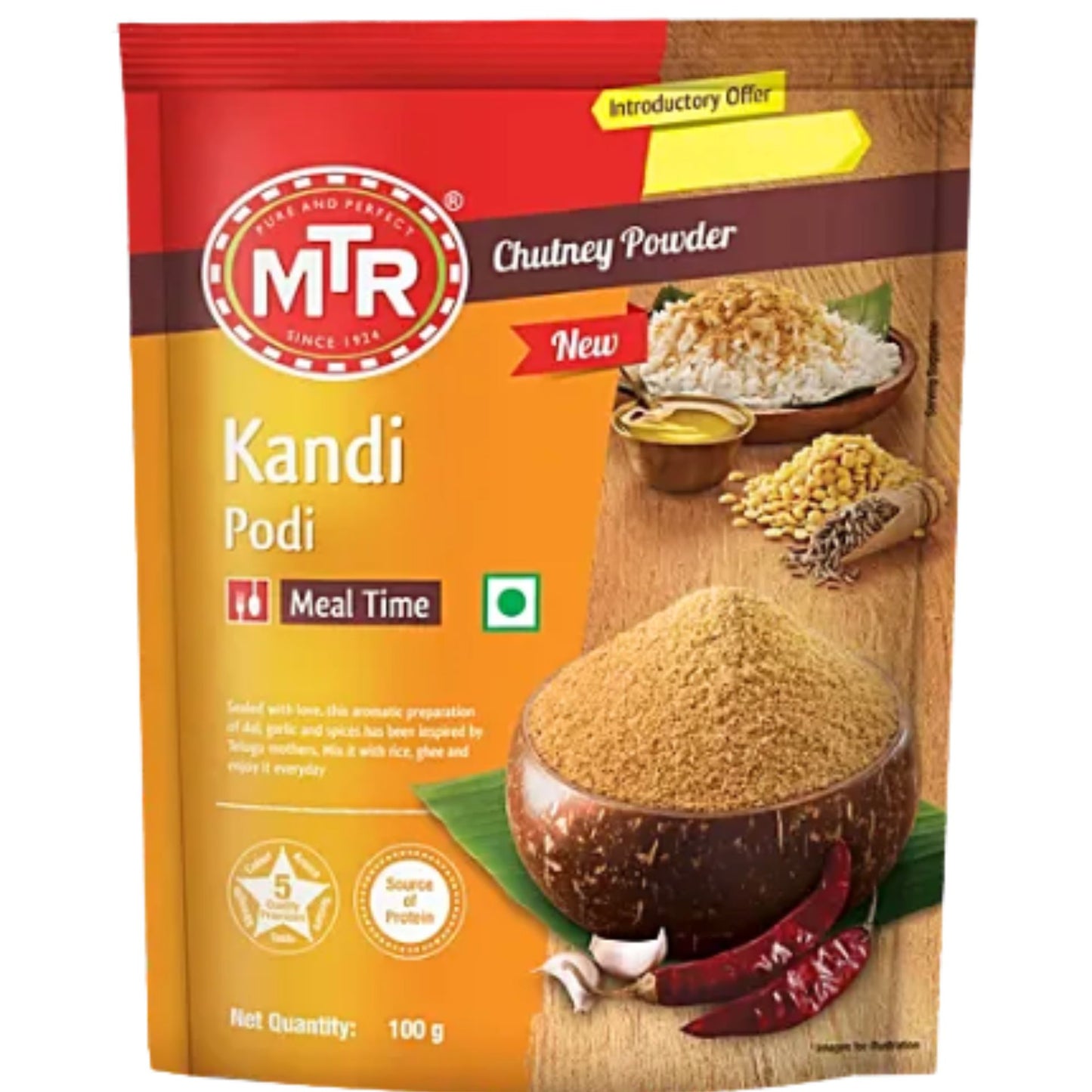 Especias para Kandi Podi Chutney | Kandi Podi Chutney Powder 100g MTR