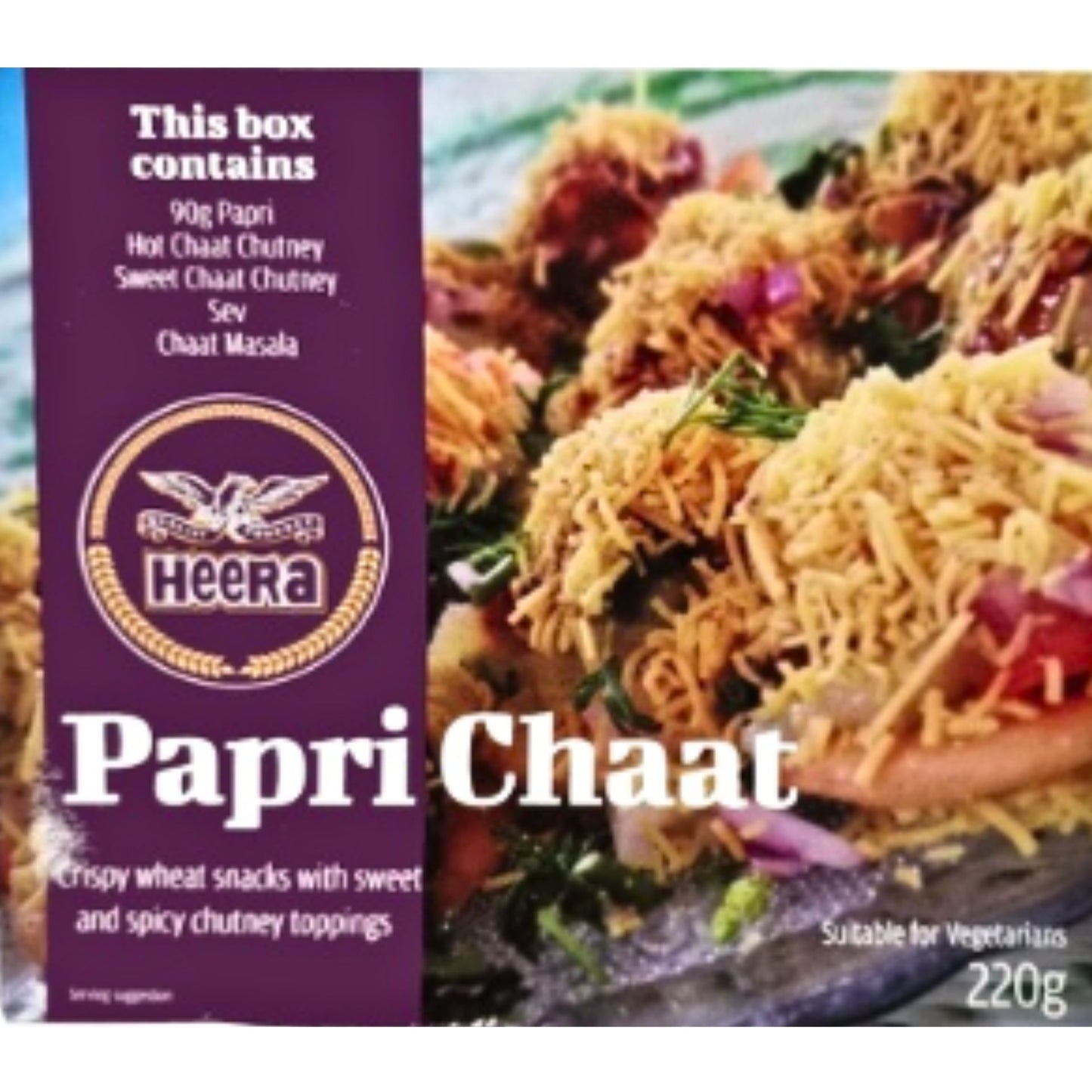 Aperitivos Papri Chaat | Papri Chaat (Chat Papdi) 220g Heera