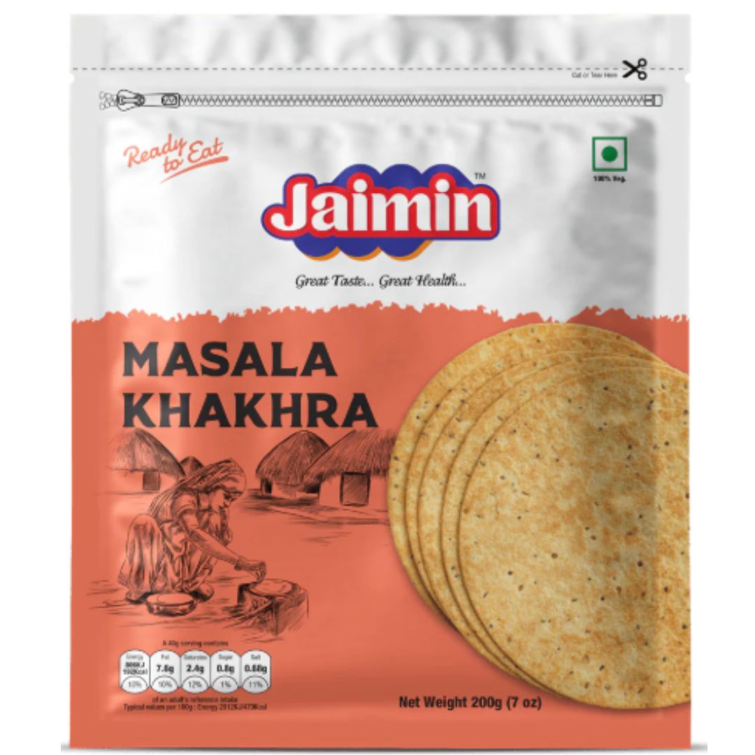 Aperitivos Khakhra de especias | Khakhra Masala 200g Jaimin
