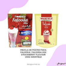 Cargar imagen en el visor de la galería, Mezcla WeikField Falooda Mix de Fresa y Rosa, paquetes de 200g. Sigue a Desi Gourmet Madrid.