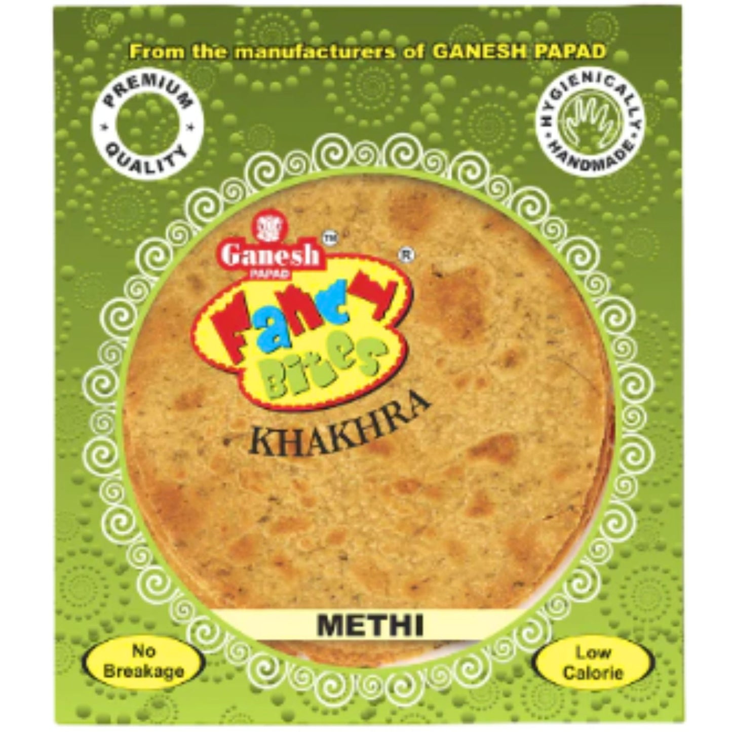 Aperitivos Khakhra de Fenogreco | Khakhra Methi (Fenugreek) 200g Ganesh