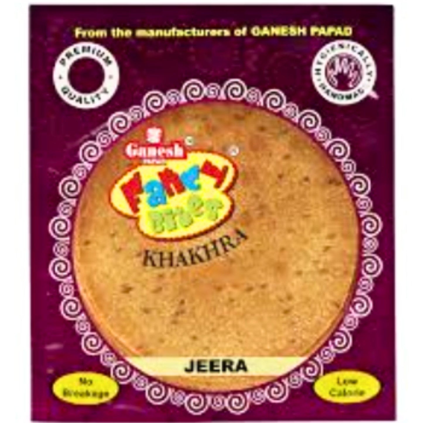 Aperitivos Khakhra de cumino | Khakhra Jeera (Cumin) 200g Ganesh