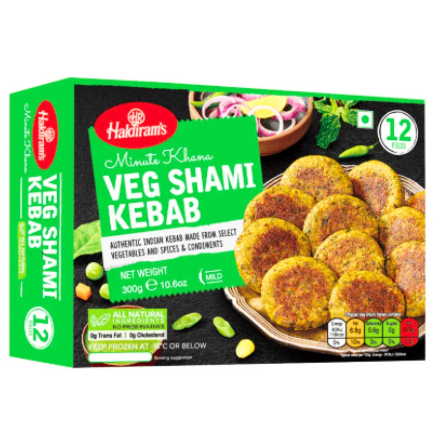 Kebab Verde Vegetariano | Veg Shami Kebab 300g/12pcs. Haldiram