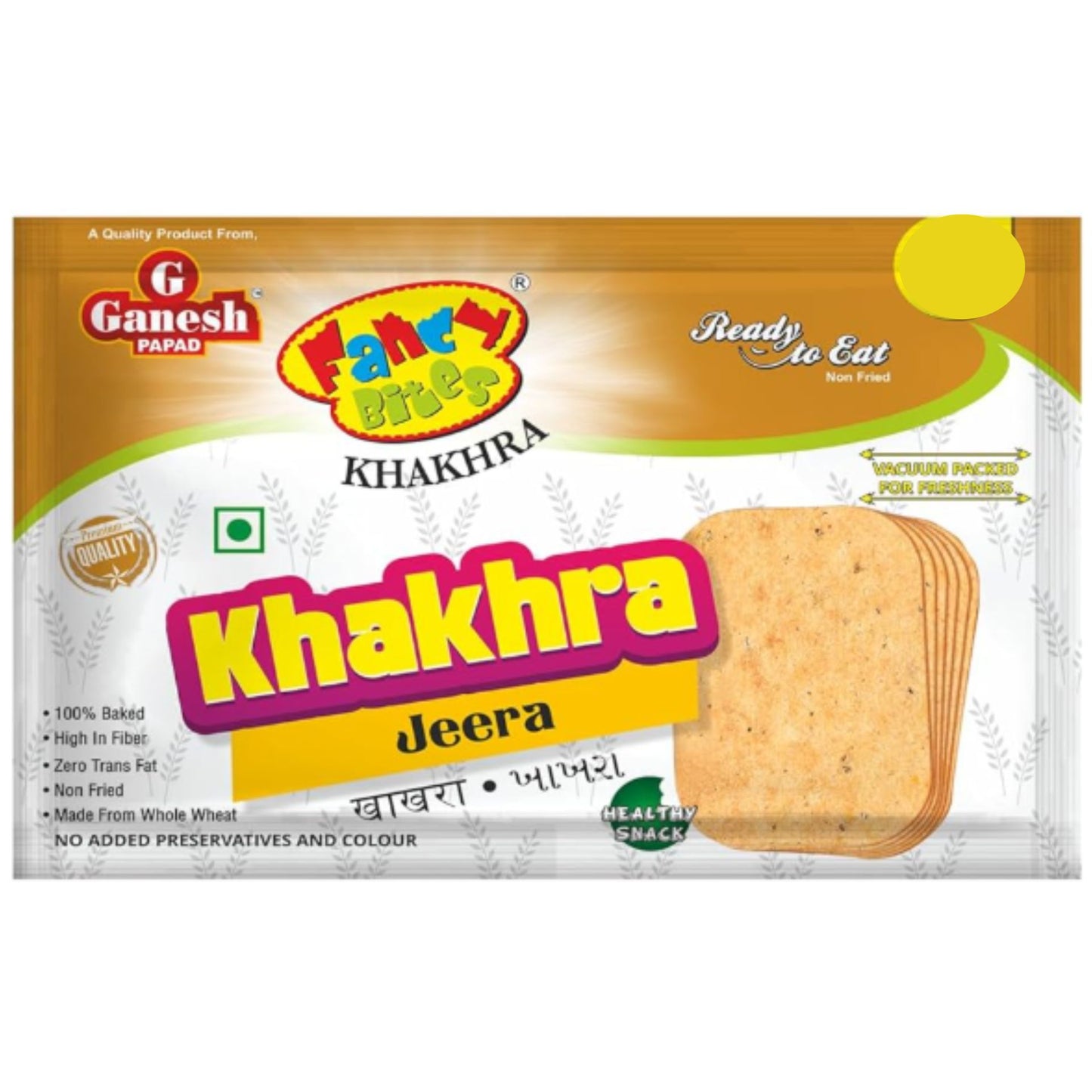 Aperitivos Khakhra de Fenogreco | Khakhra Methi (Fenugreek) 50g Ganesh