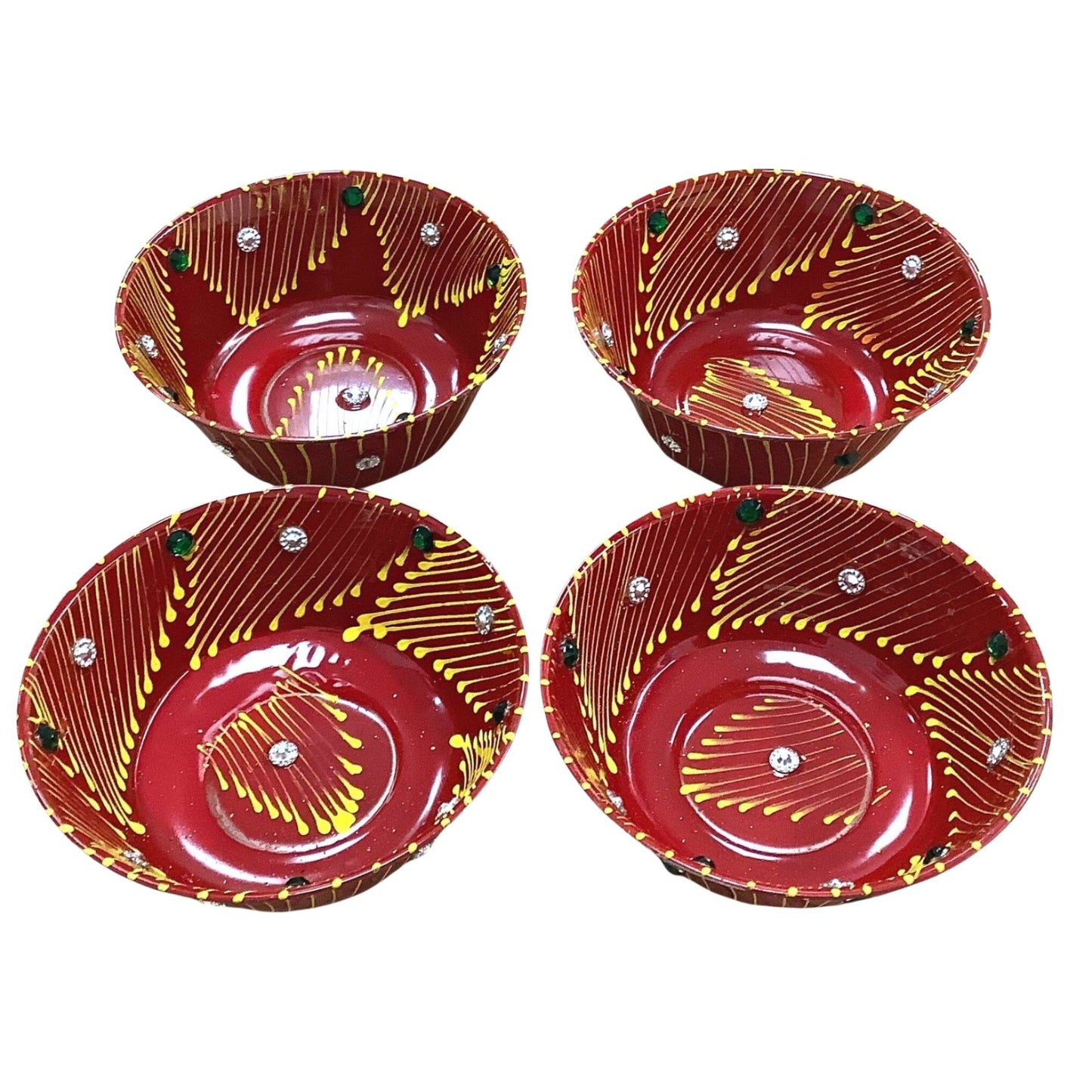 Decorative Pooja Bowl | Red Decorative Bowl for Pooja (Medium Katori) 1pcs.