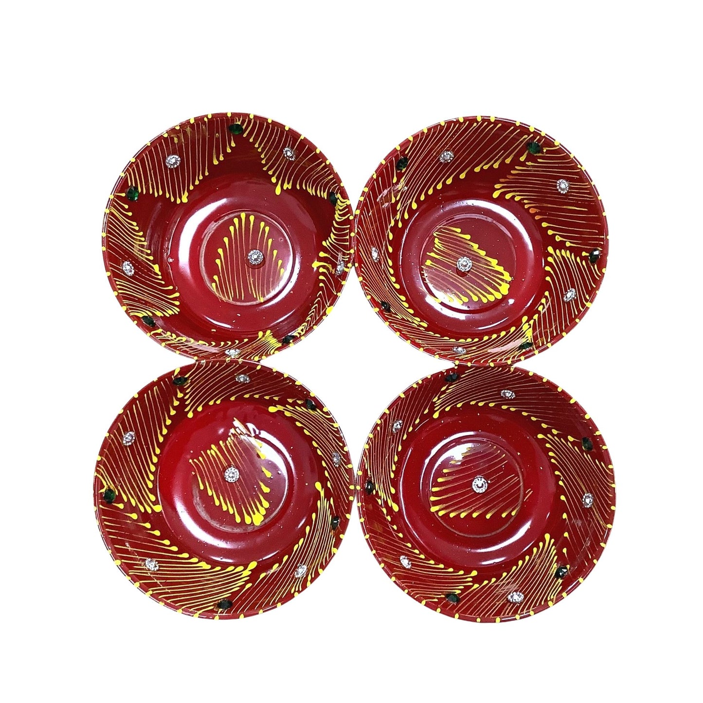 Decorative Pooja Bowl | Red Decorative Bowl for Pooja (Medium Katori) 1pcs.