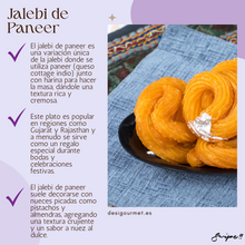 Cargar imagen en el visor de la galería, Paneer Jalebi is a variation of the Indian jalebi dessert made with paneer for a creamy texture.