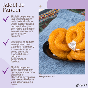 Paneer Jalebi is a variation of the Indian jalebi dessert made with paneer for a creamy texture.