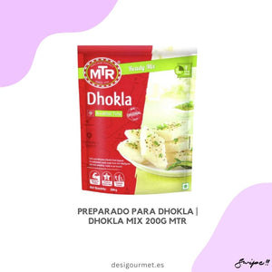 Preparado para Dhokla MTR, paquete de 200g para hacer suave y tradicional dhokla gujarati en casa.