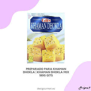Gits Khaman Dhokla Mix 180g pack to make a savory Gujarati dhokla snack at home.