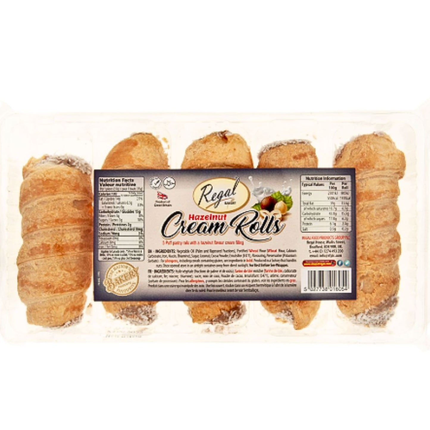 Rollitos de hojaldre rellenos de crema de avellana| Hazelnut Cream Filled Puff Pastry Rolls 5pcs. Regal