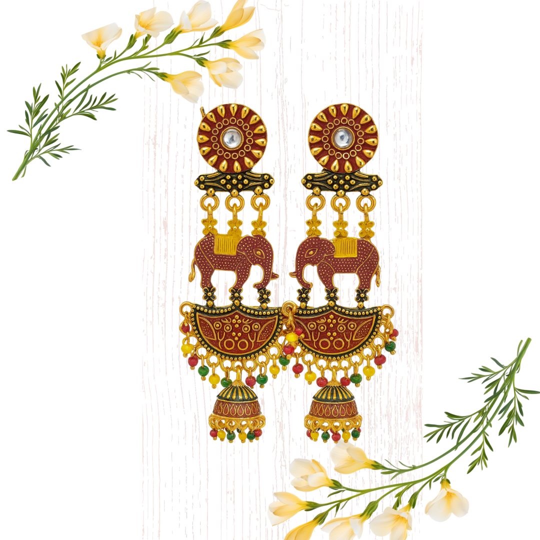 Joyas artificiales de diseñador | Artificial Indian Jewellery Ethinic Earring