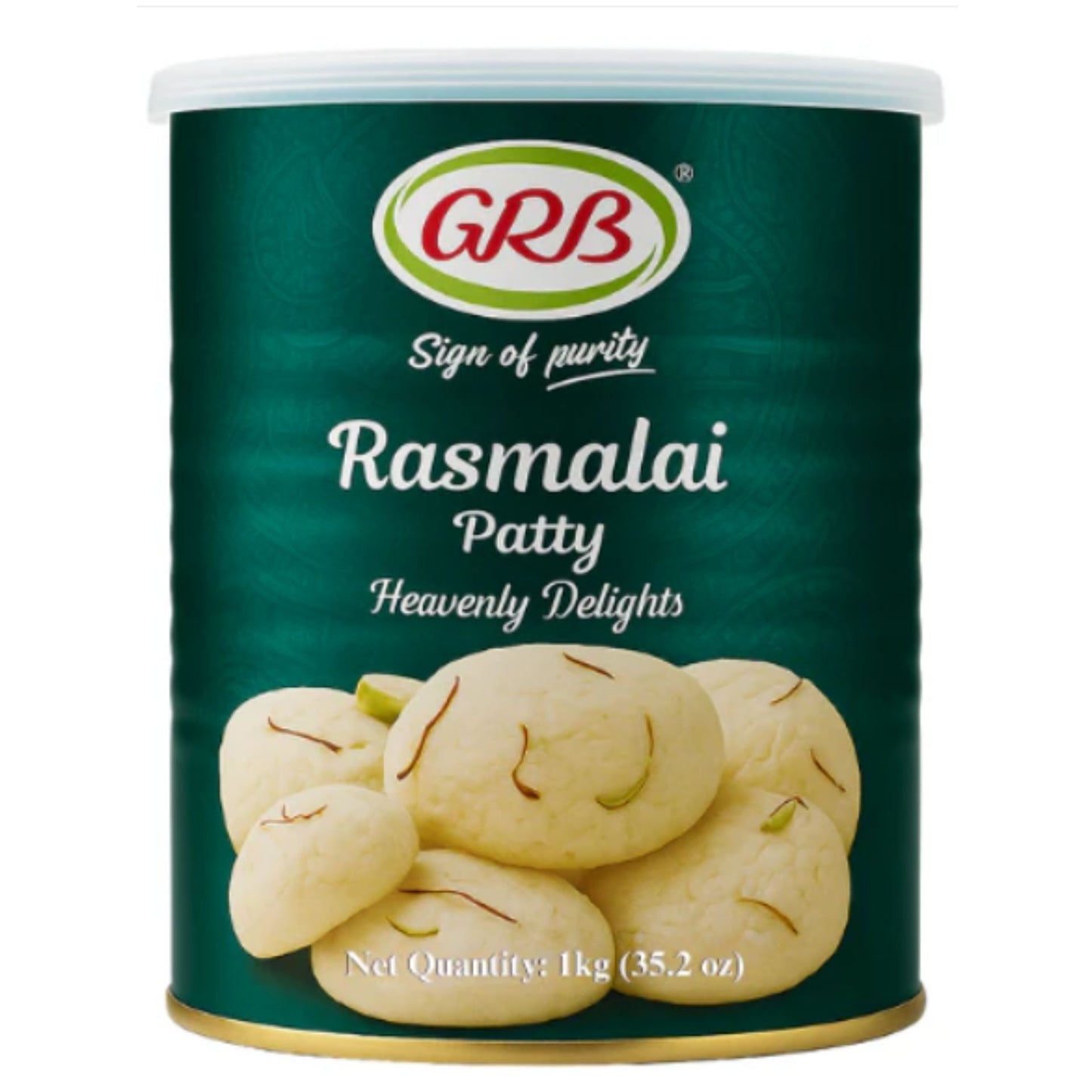 Dulce requeson en crema de leche con cardamomo y pistacho | Rasmalai Dessert 1kg GRB