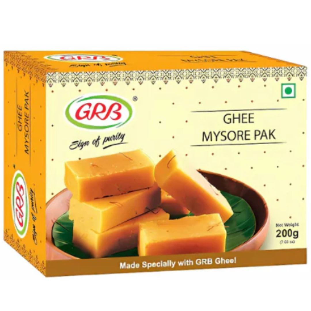 Dulce tradicional “Mysore Pak” | Ghee Mysore Pak 200g GRB