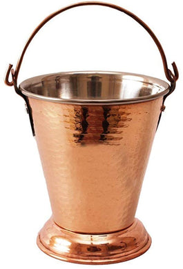 Cubo balti acero cobre, para servir platos | Copper Steel Bucket (Balti) for 2 portion