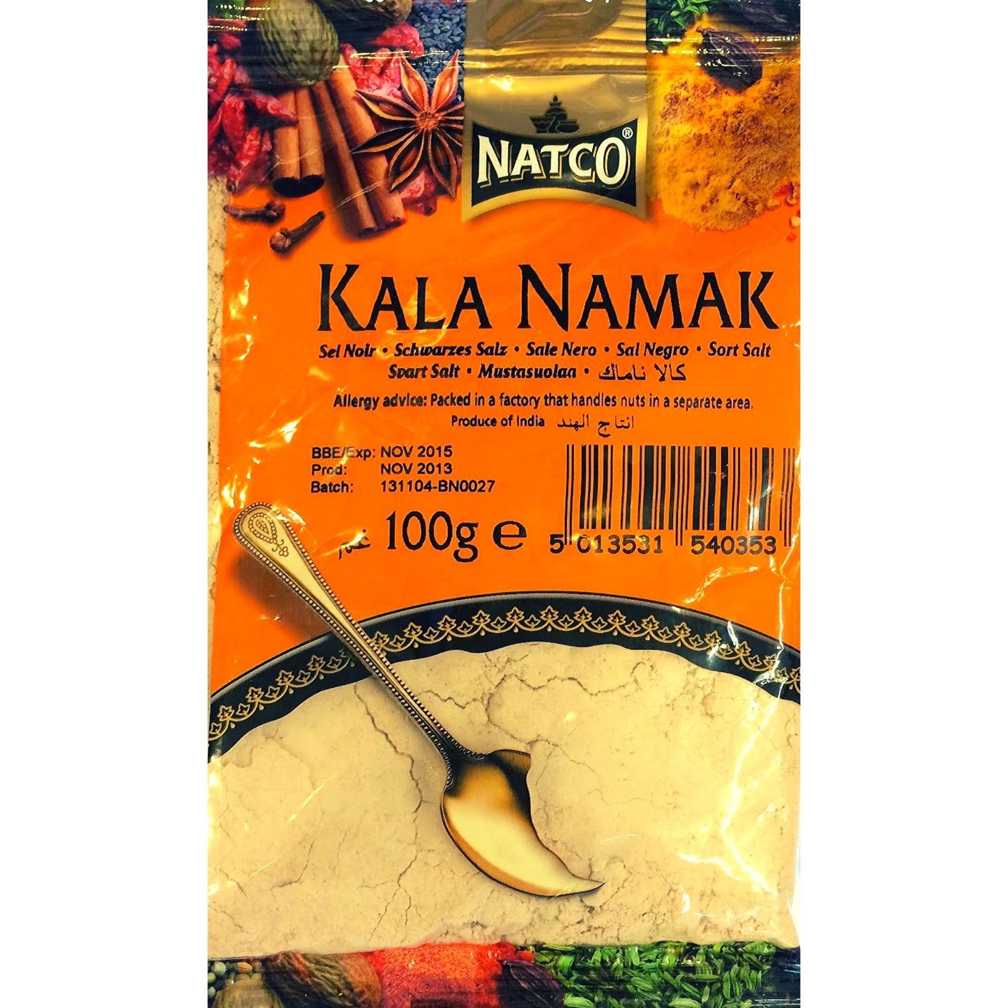 Sal Negra | Black Salt | Kala Namak 100g Natco